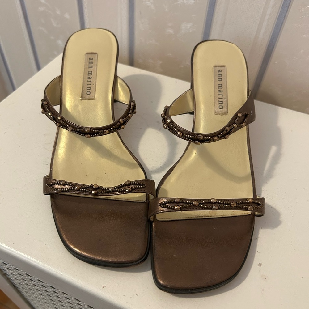 Ann Marino Women's Bronze Sandals
